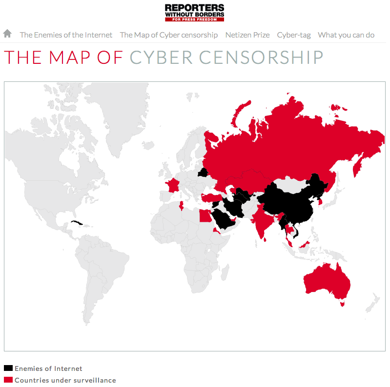 THE MAP OF CYBER CENSORSHIP